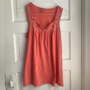 Embellished Coral Sleeveless Top by Tommy Jeans